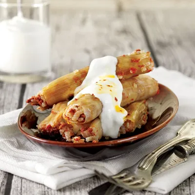 Stuffed Leek with Meat