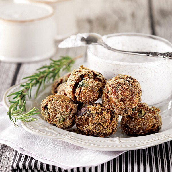 Leek Meatballs and Sumac Sauce